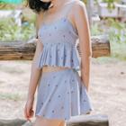 Set: Frill Trim Tankini + Skirt