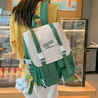 Snap Buckle Multi-section Backpack
