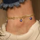 Alloy Bead Anklet Gold - One Size
