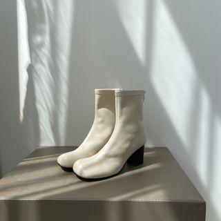 Square Toe High-heel Short Boots