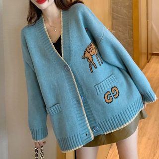 Deer Loose-fit Cardigan