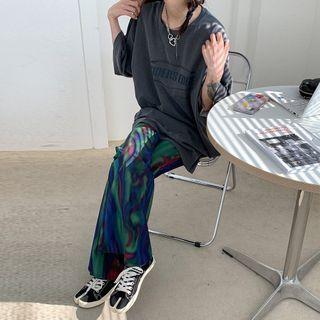 Elbow-sleeve T-shirt / Tie Dye Harem Pants