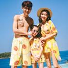 Family Matching Set: Floral Print Bikini Top + Swim Skirt / Swim Dress + Bikini Top + Swim Skirt + Beach Cover-up + Beach Shorts