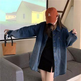 Gradient Denim Shirt Blue - One Size