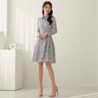 Tall Size Button-front Laced Dress With Belt