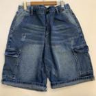 Distressed Pocket Detail Denim Shorts