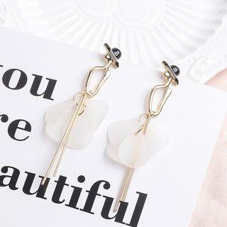 Petal Alloy Fringed Earring 1 Pair - As Shown In Figure - One Size