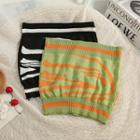 Zebra-print Knit Tube Top