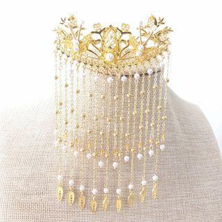 Branches Faux Crystal Faux Pearl Hair Stick