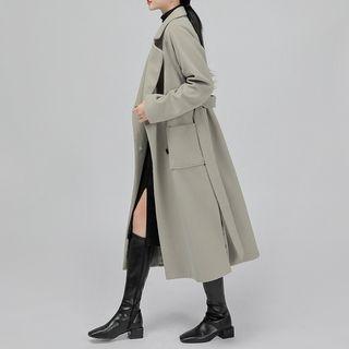 [lovb] Double-breasted Coat With Sash
