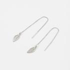 Leaf Threader Earring 1 Pair - As Shown In Figure - One Size