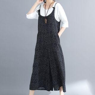 Dotted Crop Wide Leg Jumper Pants