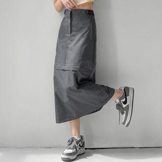 Detachable Midi Pencil Cargo Skirt