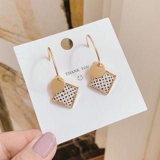 Geometric Dotted Drop Earring 1 Pair - One Size