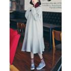 Ruffle-hem Fleece-lined Pullover Dress