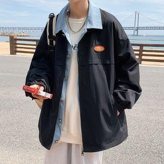 Mock Two Piece Applique Jacket