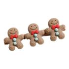 Gingerbread Man Hair Clip Brown - One Size