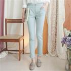 Pleated-front Skinny Pants