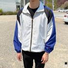 Color-block Banded-hem Windbreaker