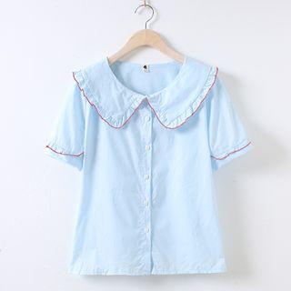 Peterpan Collar Short-sleeve Blouse