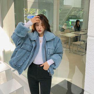Faux-fur Detail Denim Jacket