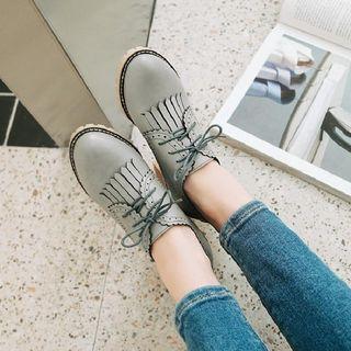 Block Heel Brogue Shoes