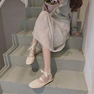 Ribbon Slingback Fabric Flats