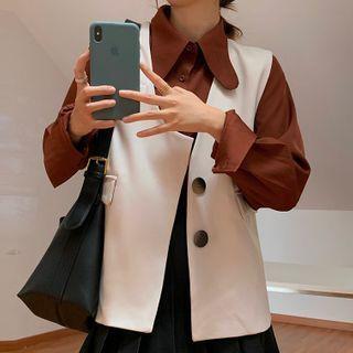 Blouse / Buttoned Vest