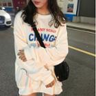 Lettering Loose-fit Pullover White - One Size