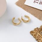 Alloy Layered Open Hoop Earring 1 Pair - As Shown In Figure - One Size