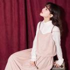 Set: Loose-fit Plain Camisole Top + Skirt