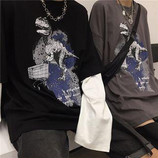 Couple Matching Dinosaur Long-sleeve T-shirt
