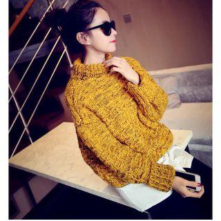 Melange Cable Knit Sweater