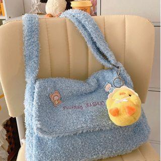 Fluffy Messenger Bag / Bag Charm / Set