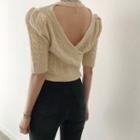 Open-back Cable-knit Sweater
