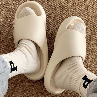 Plain Platform Slippers