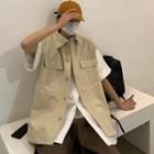 Sleeveless Pocket Shirt