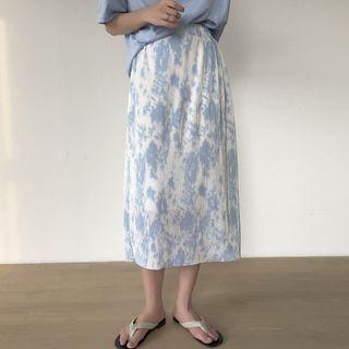 High-waist Two Tone Pleated Skirt