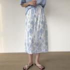 High-waist Two Tone Pleated Skirt