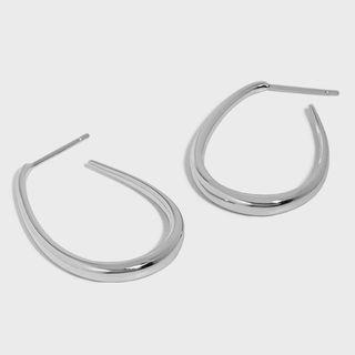 Sterling Silver Half-hoop Earring