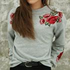 Embroidered Long-sleeve Sweatshirt