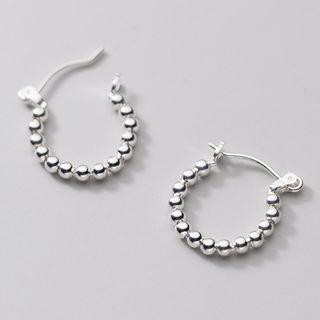 Sterling Silver Hoop Earring 1 Pair - S925 Silver - Silver - One Size