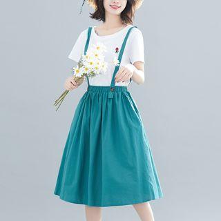 Linen Suspender Skirt