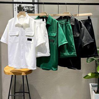 Set: Short-sleeve Cargo Shirt + Sweatshorts