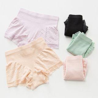 Set Of 2 : Plain Lace Trim Under Shorts