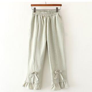 Crop Striped Straight Fit Pants