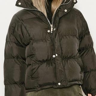 Funnel-neck Duck-down Puffer Jacket