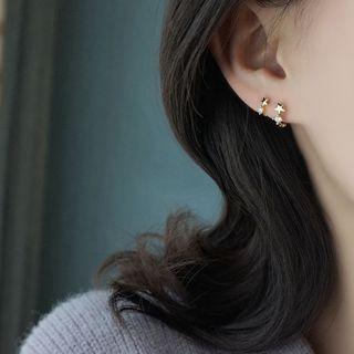 Star Stud Earring 1 Pair - Eh0550 - Gold - One Size