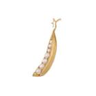 Fashion And Elegant Plated Gold Pea Freshwater Pearl Brooch Golden - One Size