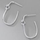 Knot Sterling Silver Earring S925 Sterling Silver - 1 Pr - Silver - One Size